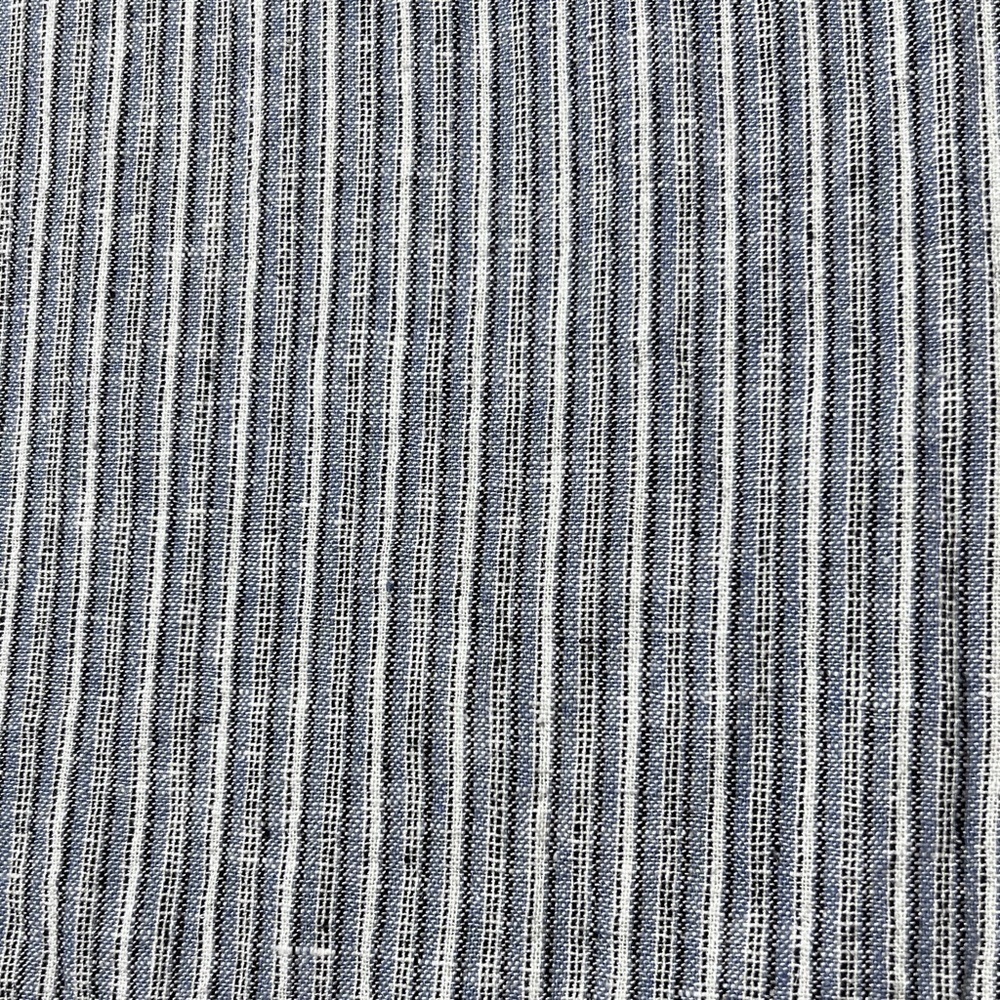 Linen Paper Bag Pant Blue Stripe Pockets Banana Republic Belted Women’s 10 - Picture 5 of 11